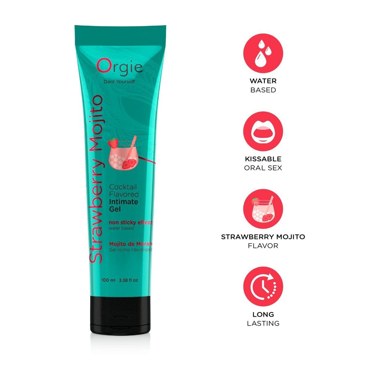 Lubricante Orgie Strawberry Mojito 100 ml Fresa - Image 6