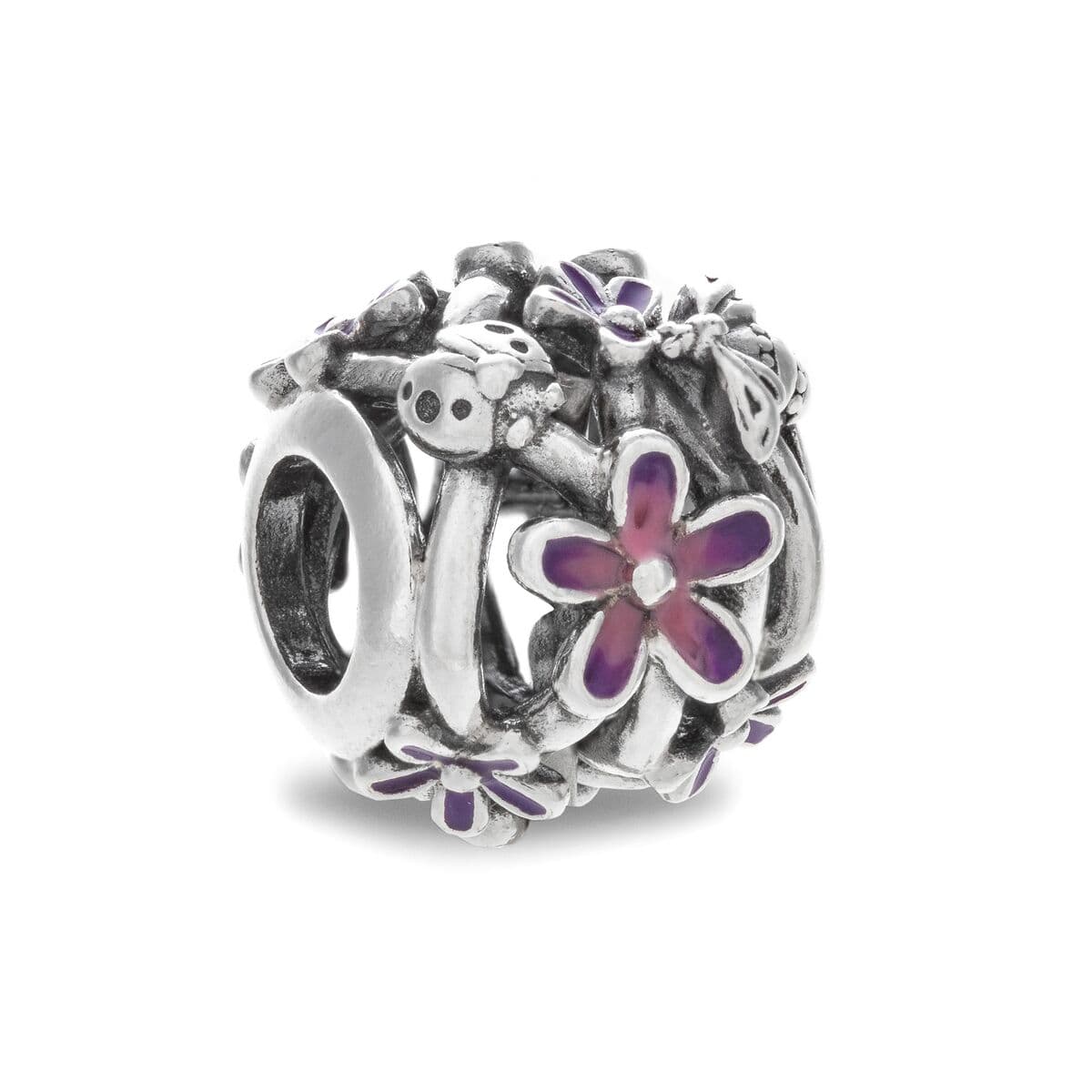 Paciorek Damski Pandora OPENWORK PURPLE DAISY Srebrzysty Fioletowy - Image 2