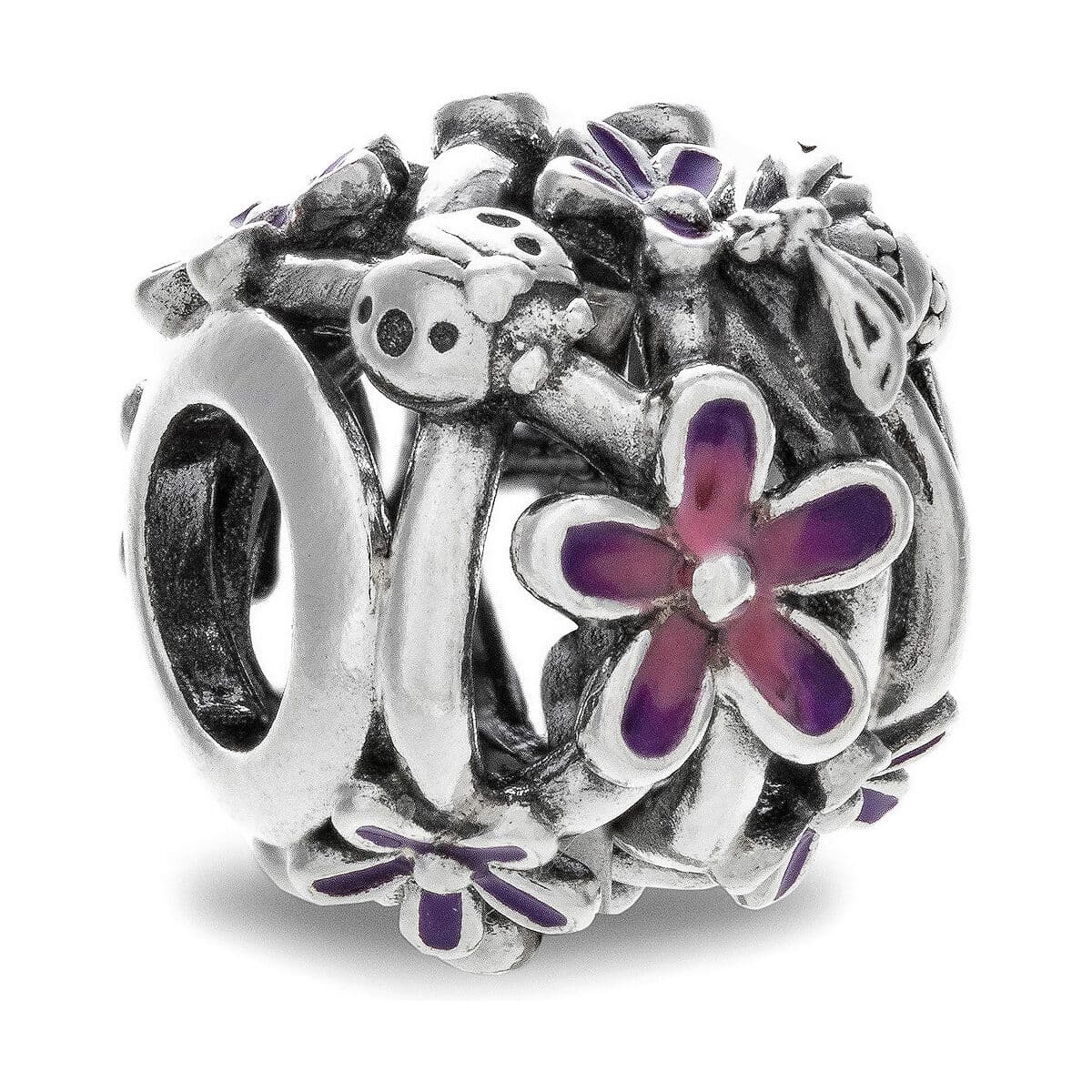 Paciorek Damski Pandora OPENWORK PURPLE DAISY Srebrzysty Fioletowy - Image 3