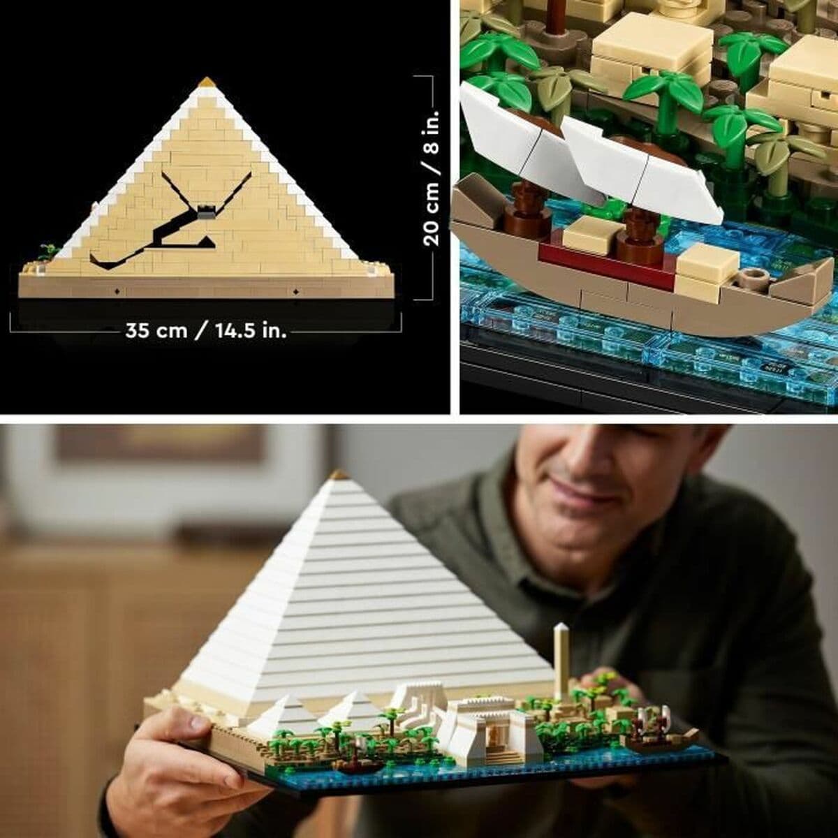 Playset   Lego 21058 Architecture The Great Pyramid of Giza         1476 Piese   - Image 5