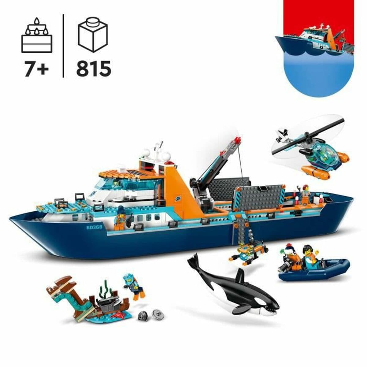 Set de construction Lego 60368 The Arctic Exploration Ship Multicouleur 815 Pièces - Image 2