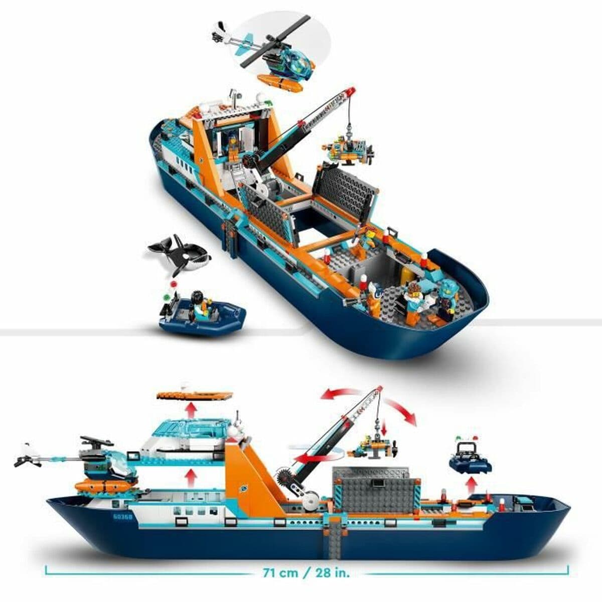 Set de construction Lego 60368 The Arctic Exploration Ship Multicouleur 815 Pièces - Image 3