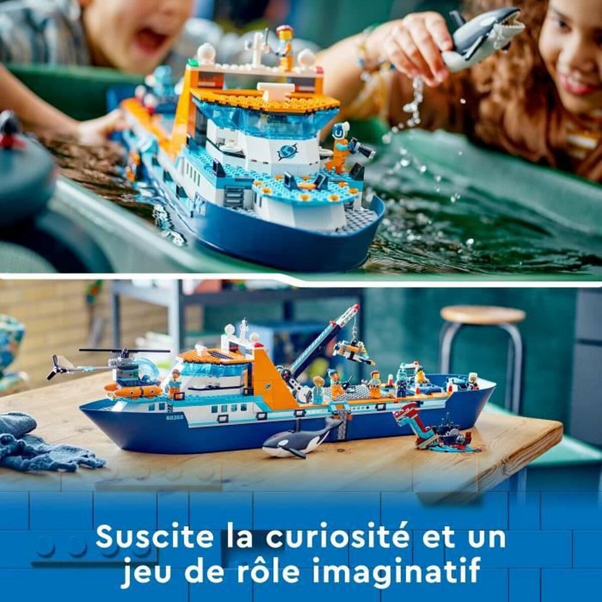 Set de construction Lego 60368 The Arctic Exploration Ship Multicouleur 815 Pièces - Image 5