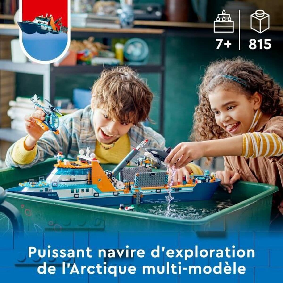 Set de construction Lego 60368 The Arctic Exploration Ship Multicouleur 815 Pièces - Image 6