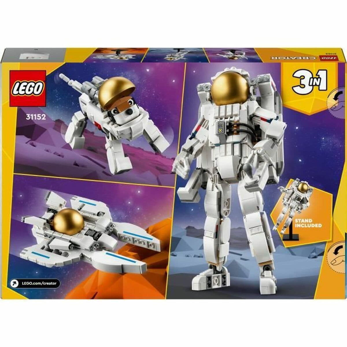 Set de Construcție Lego 31152 Creator 3in1 Astronaut in Space Multicolor 647 Piese - Image 6