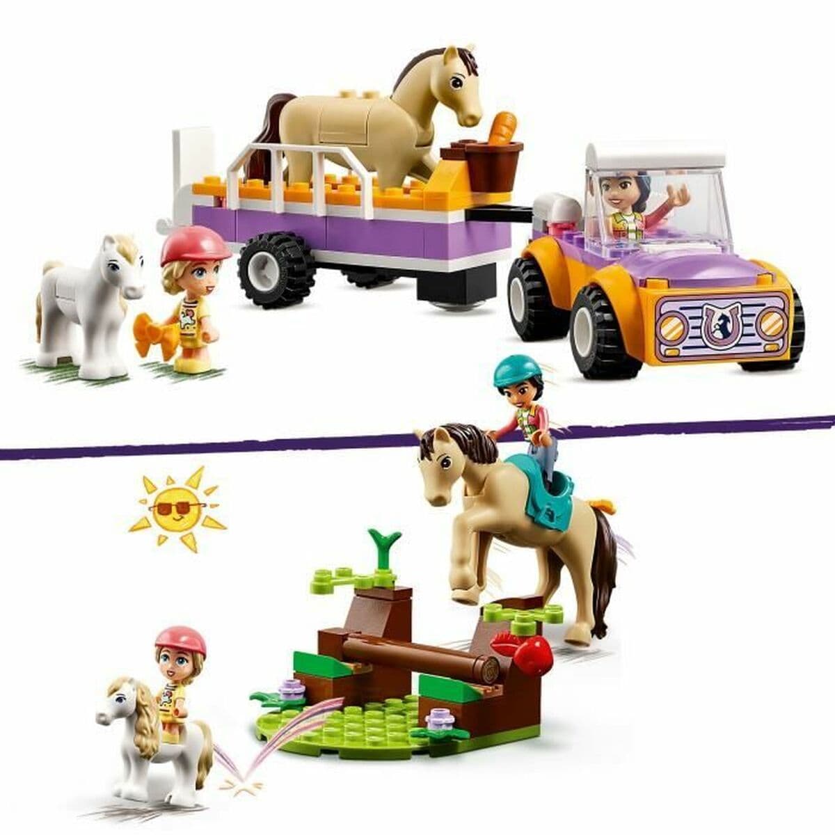 Set de Construcție Lego 42634 Horse & Pony Trailer Multicolor 105 Piese - Image 3