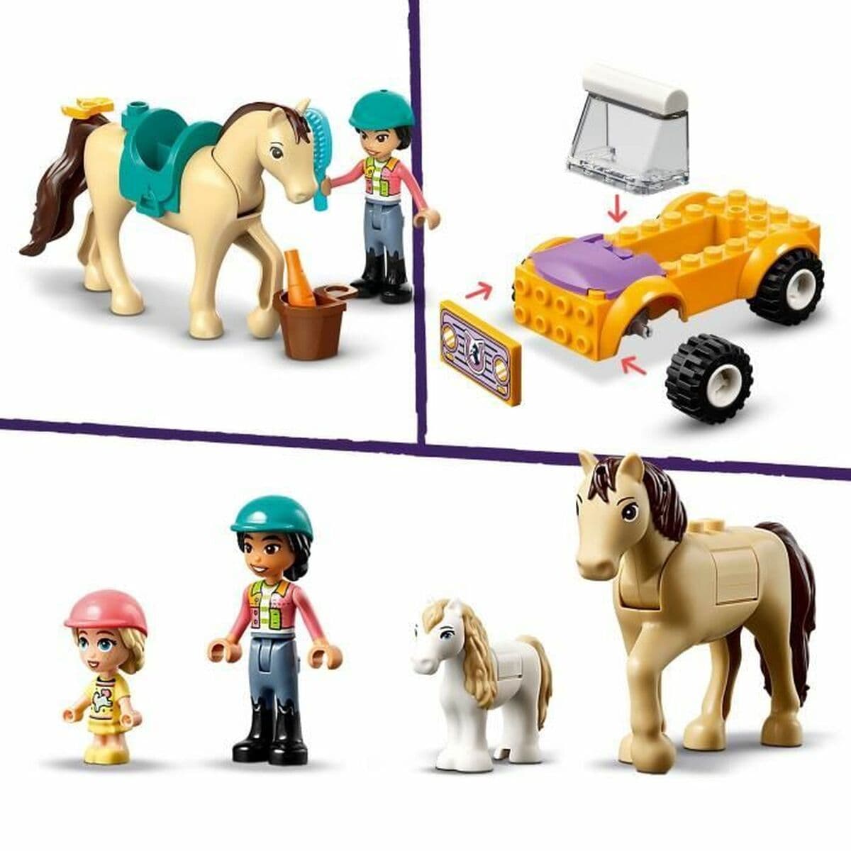 Set de Construcție Lego 42634 Horse & Pony Trailer Multicolor 105 Piese - Image 4