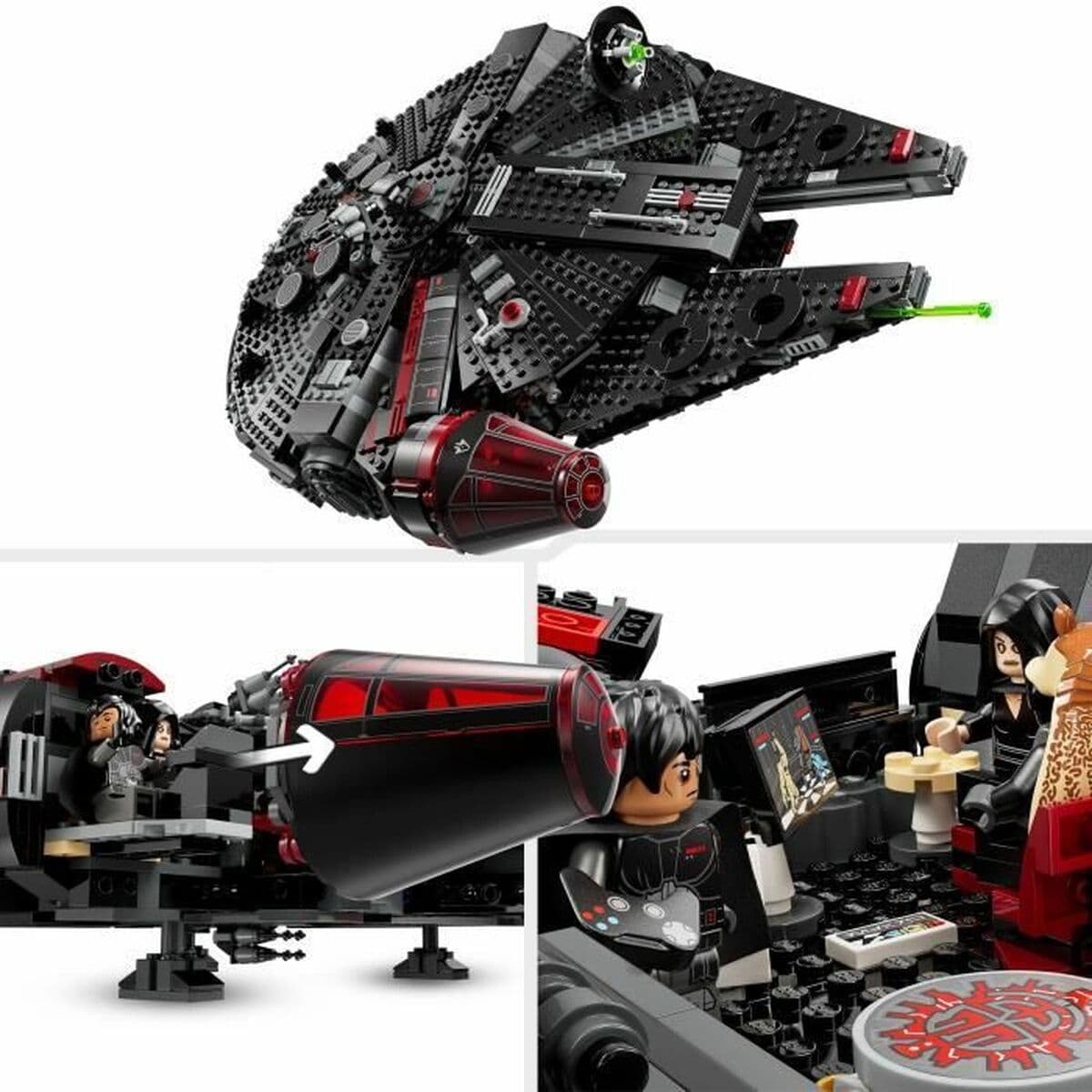 Statybos rinkinys Lego Star Wars 75389 Black Falcon Spalvotas 1579 Dalys - Image 3