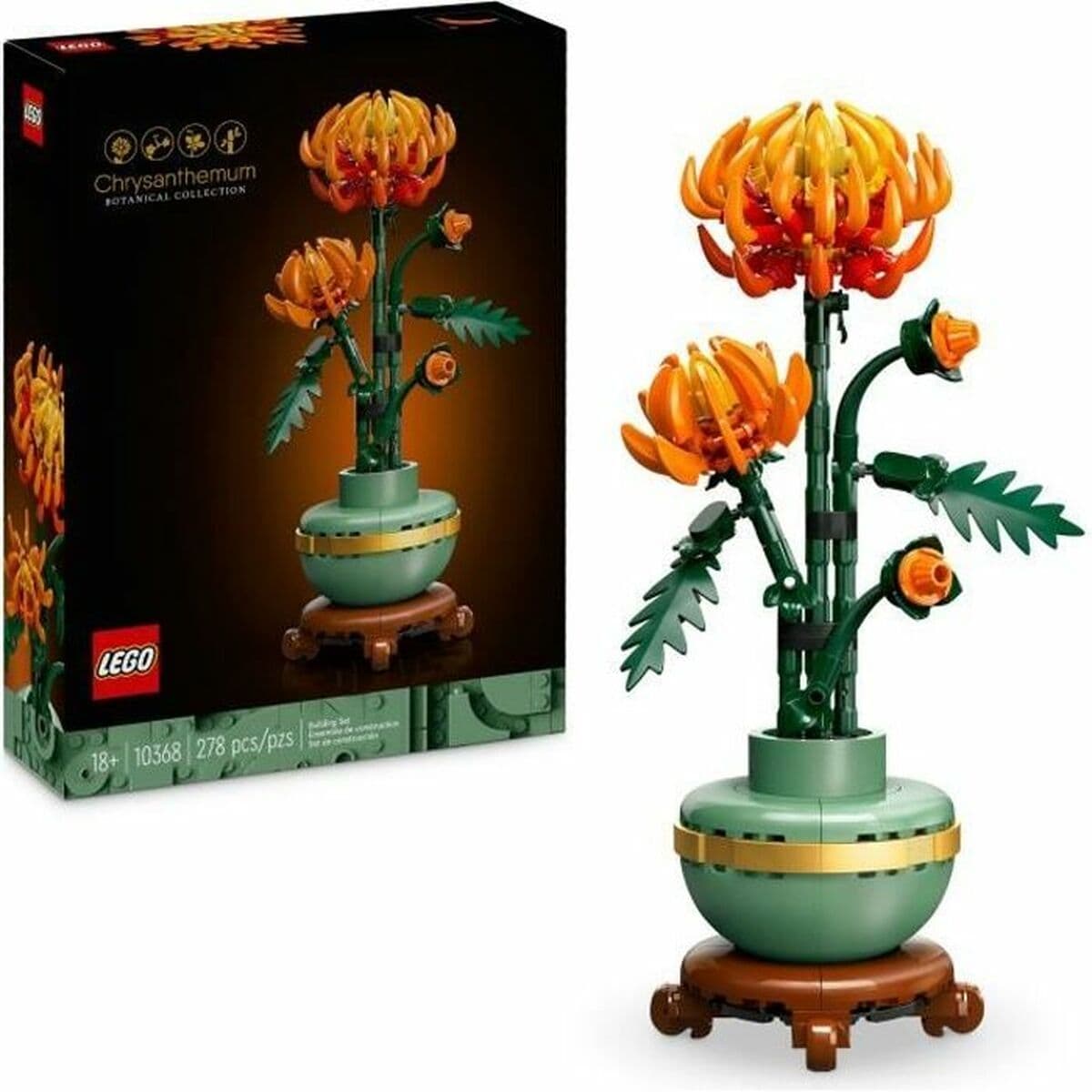 Rakennussetti Lego 10368 Chrysanthemum Flower Arrangement Monivärinen