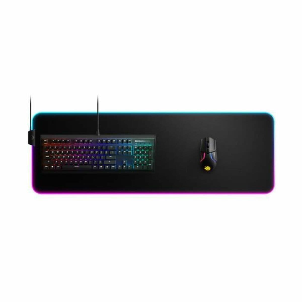 Musmatta SteelSeries QcK Prism Cloth XL Gaming Svart 90 x 30 cm LED RGB Multicolour - Image 2