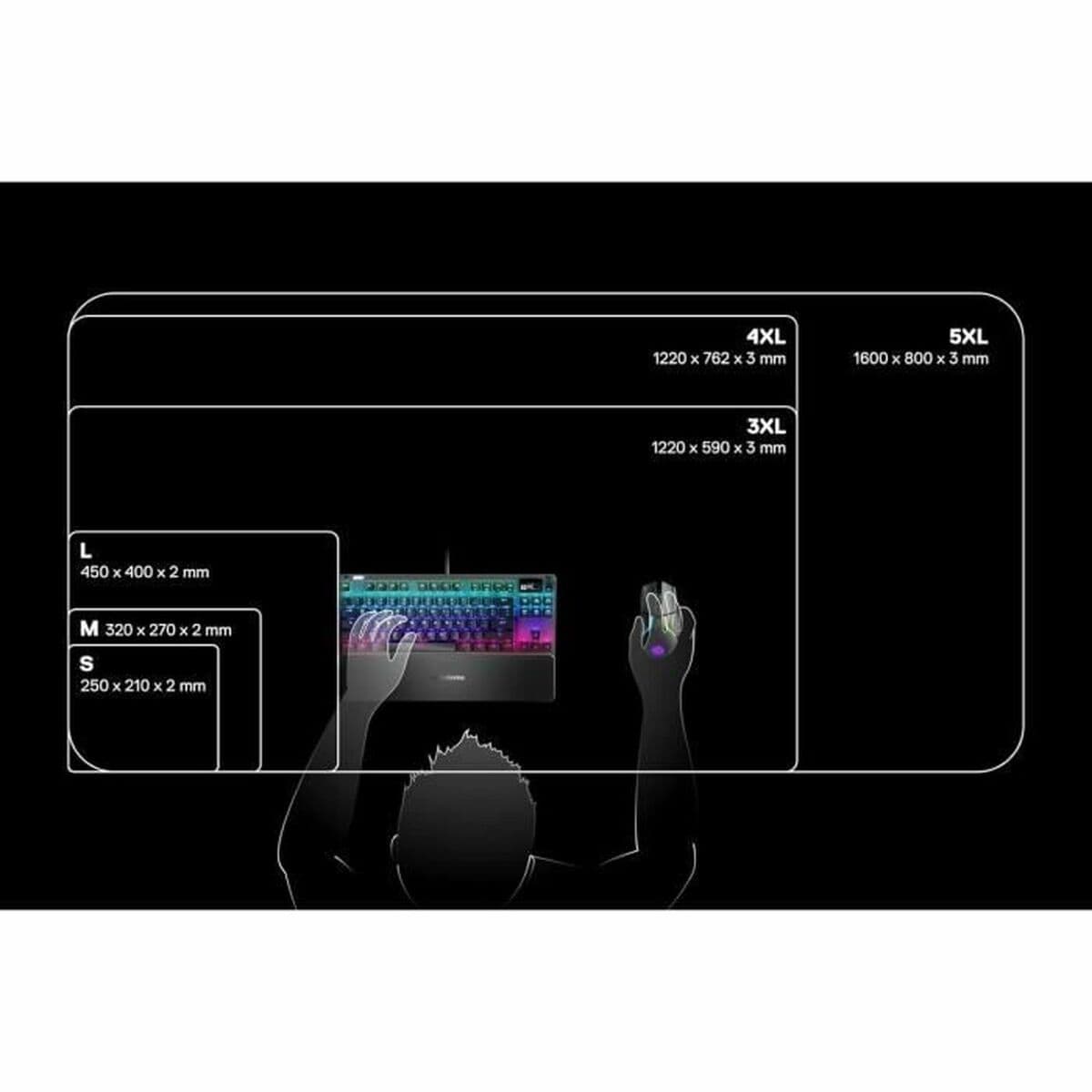 Musmatta Gaming SteelSeries Steelseries QcK 3XL Svart 122 x 59 cm - Image 5