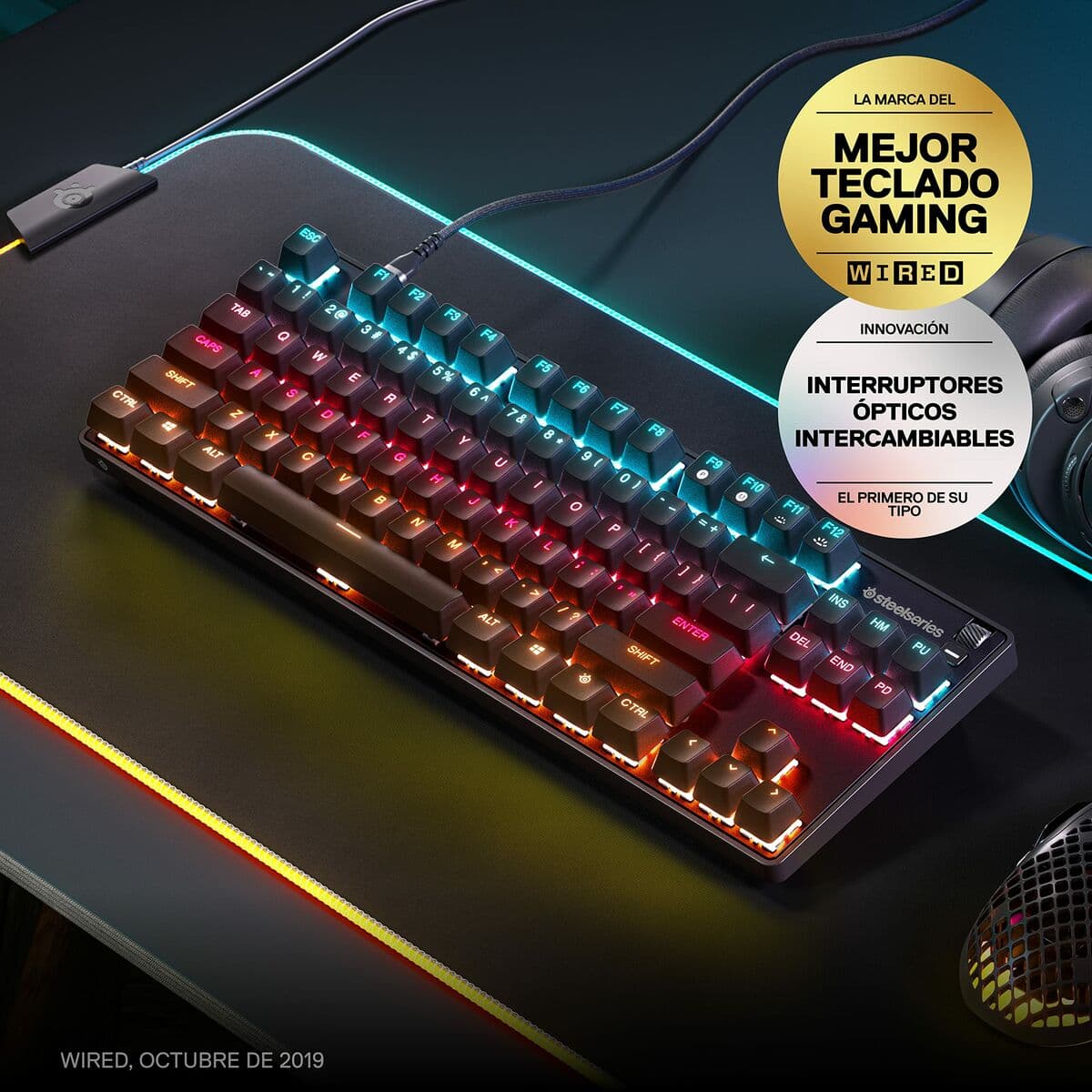 Gaming Tastatur SteelSeries Apex 9 TKL AZERTY - Image 2