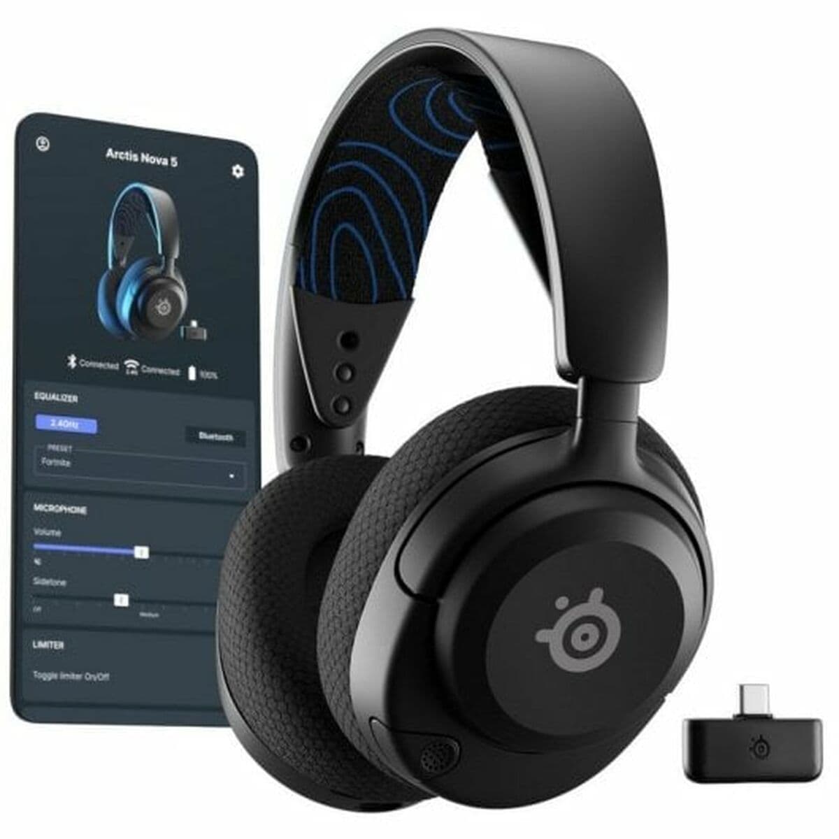 Kopfhörer mit Mikrofon SteelSeries Arctis Nova 5P Schwarz - Image 5