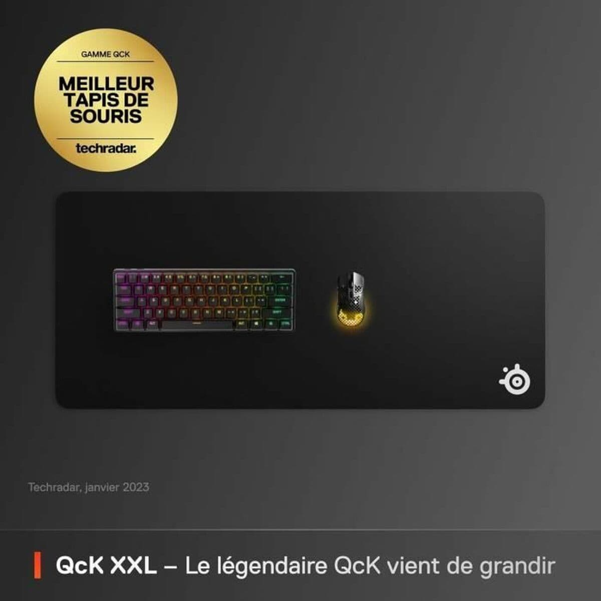 Mousepad SteelSeries SteelSeries QcK XXL Schwarz 90 x 40 cm - Image 9
