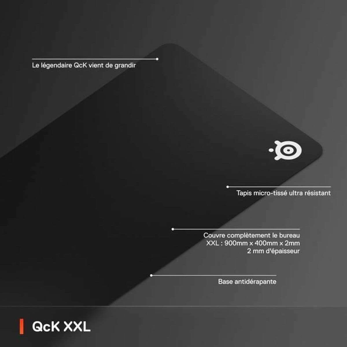 Mousepad SteelSeries SteelSeries QcK XXL Schwarz 90 x 40 cm - Image 10