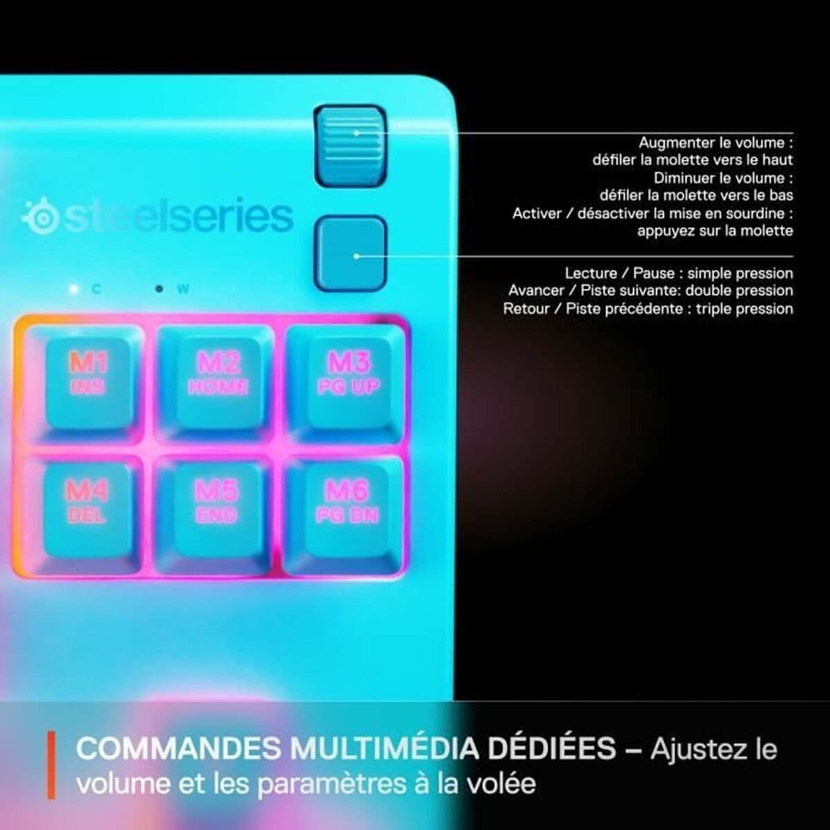 Tastatură SteelSeries Apex 3 TKL Albastru - Image 6