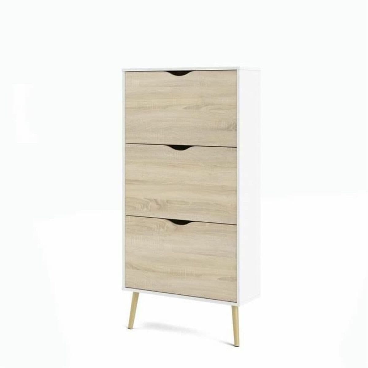 Zapatero Blanco Madera Roble 70,2 x 23,9 x 138,9 cm