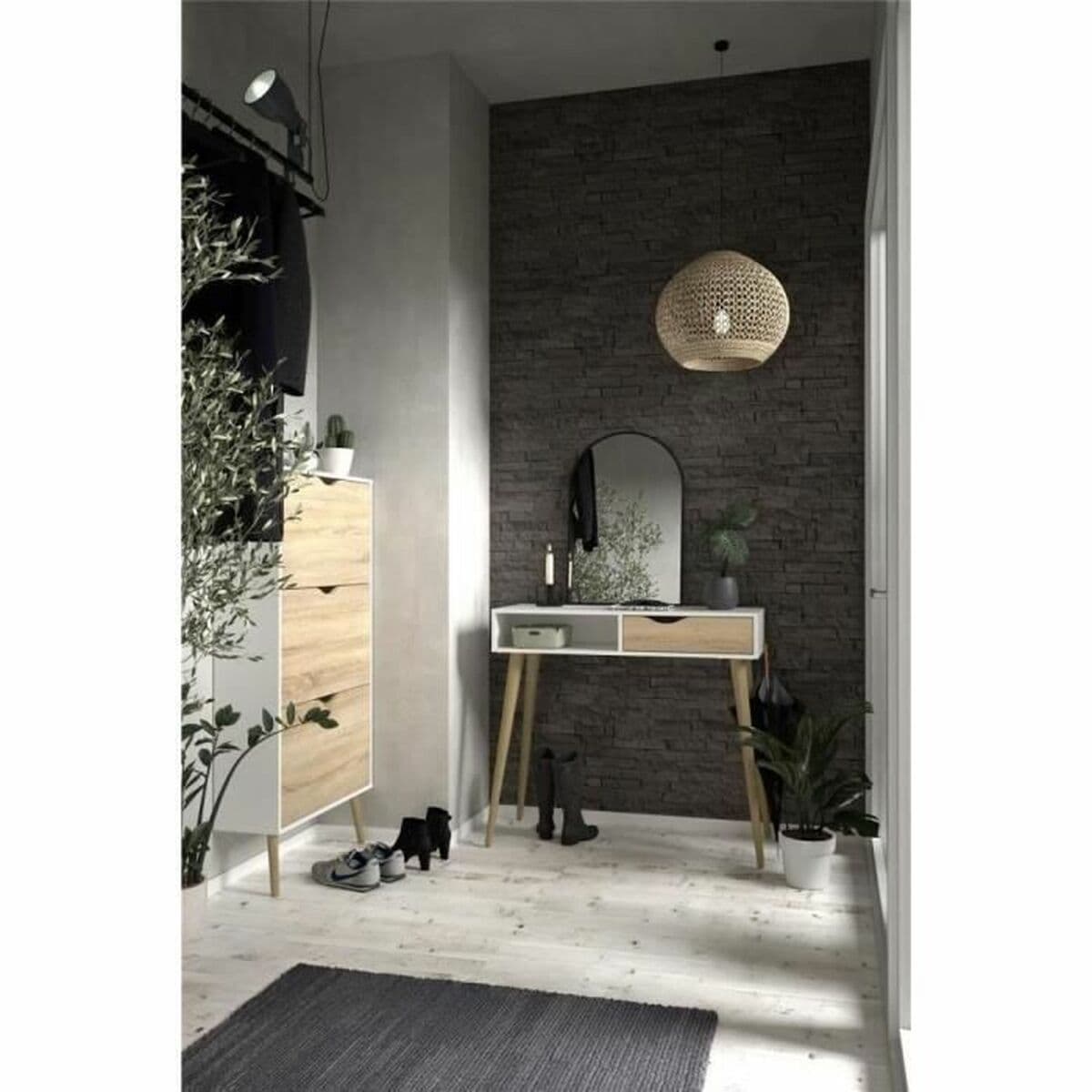 Skoställ Vit Trä Tölgy 70,2 x 23,9 x 138,9 cm - Image 2