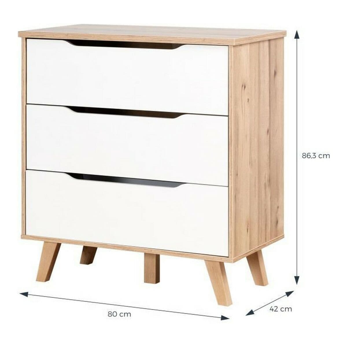 Schubladenschrank Vankka Holz Eg (80 x 42 x 86,3 cm) - Image 10