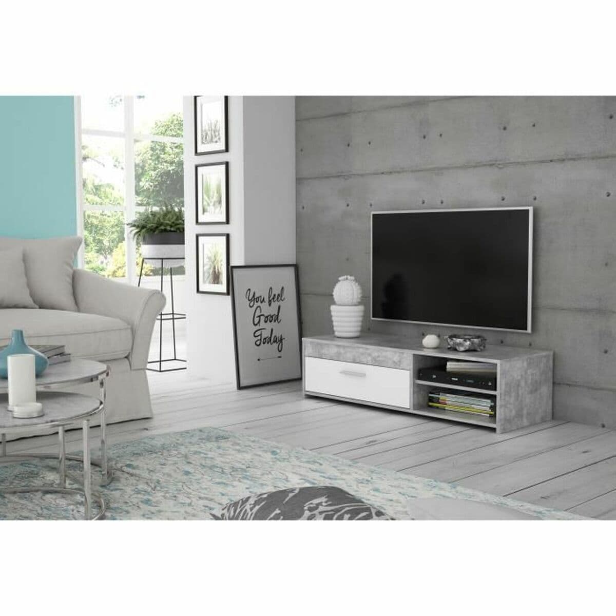 Meubles de télévision Gris clair (120 x 42,1 x 31,8 cm) - Image 5