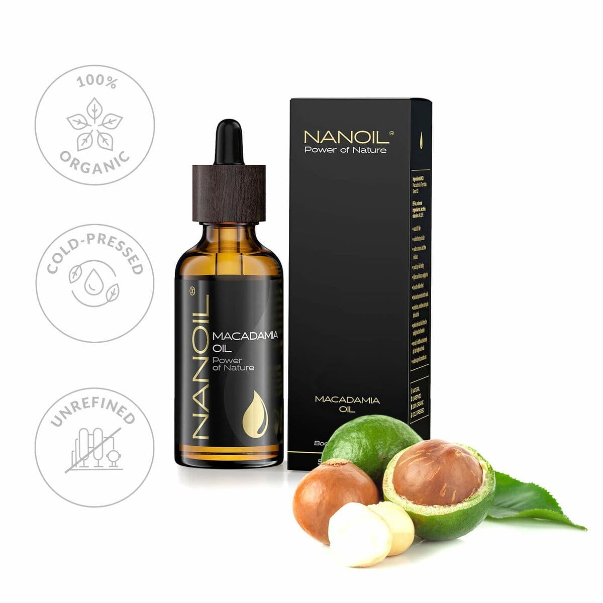 Óleo de Banho Nanoil Power Of Nature 50 ml Óleo de nozes de macadâmia - Image 2