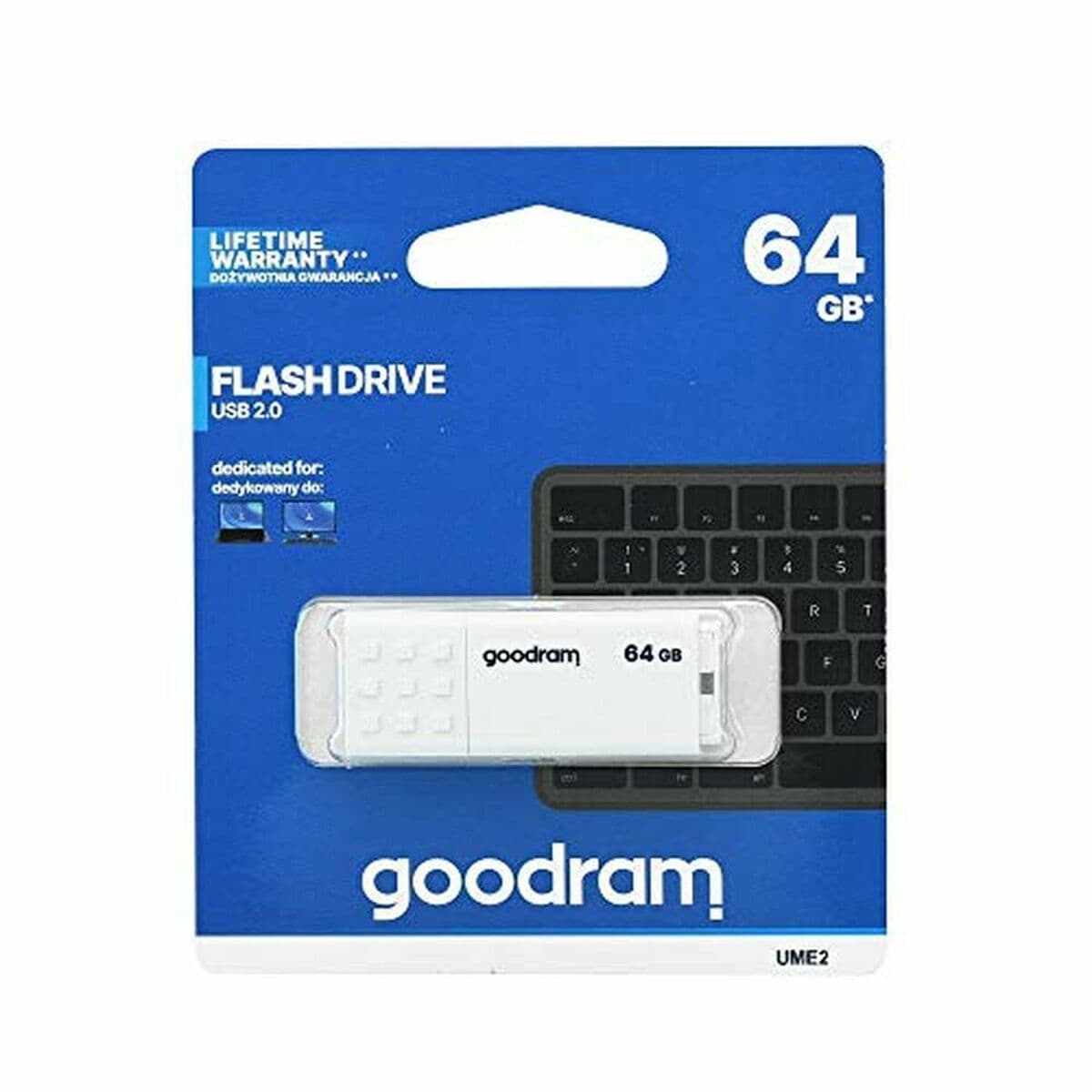 USB stick GoodRam UME2-0640W0R11 64 GB White - Image 2
