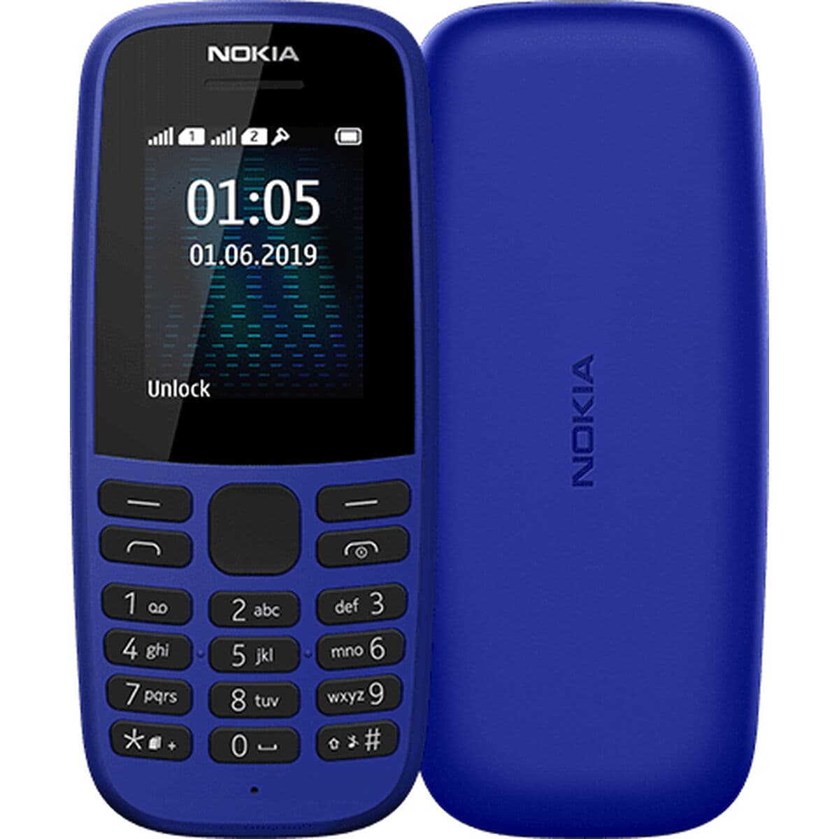 Teléfono Móvil Nokia 105 Azul (Reacondicionado B)