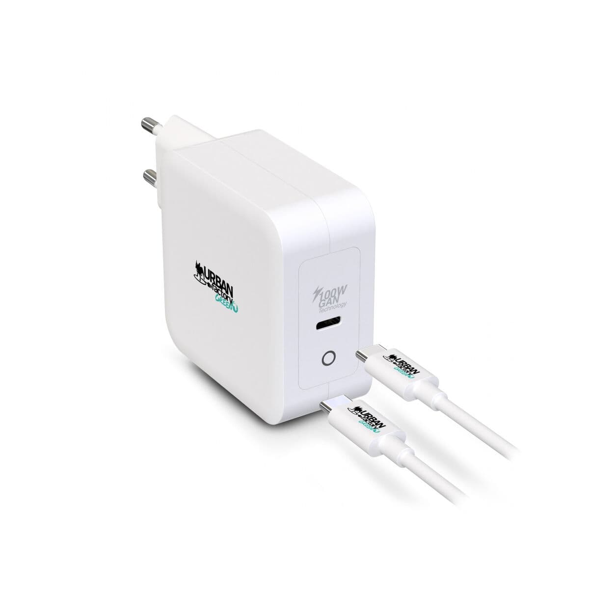 Chargeur Mural + Câble USB C Urban Factory GSC10UF Blanc - Image 2
