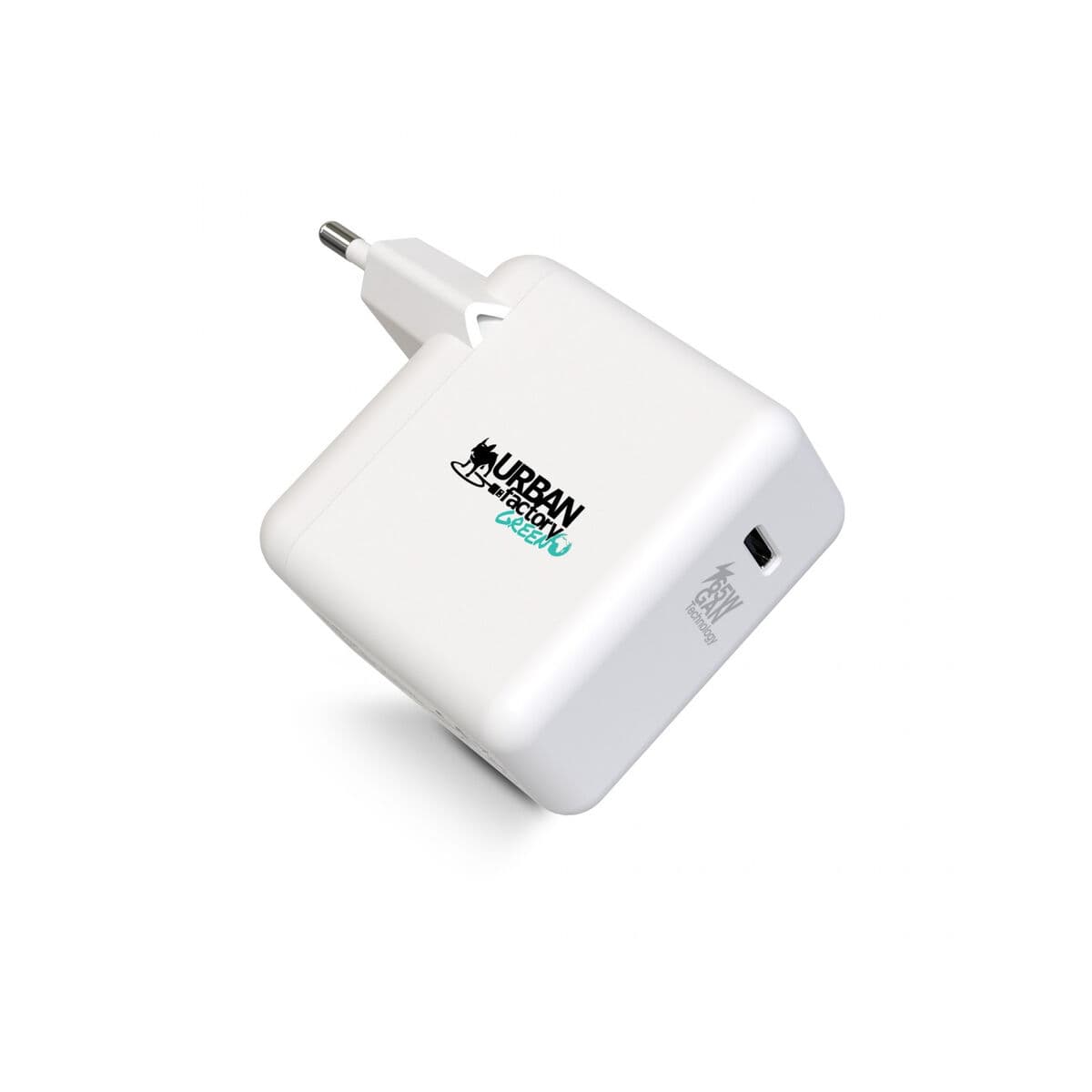 Chargeur Mural + Câble USB C Urban Factory GSC65UF Blanc - Image 2