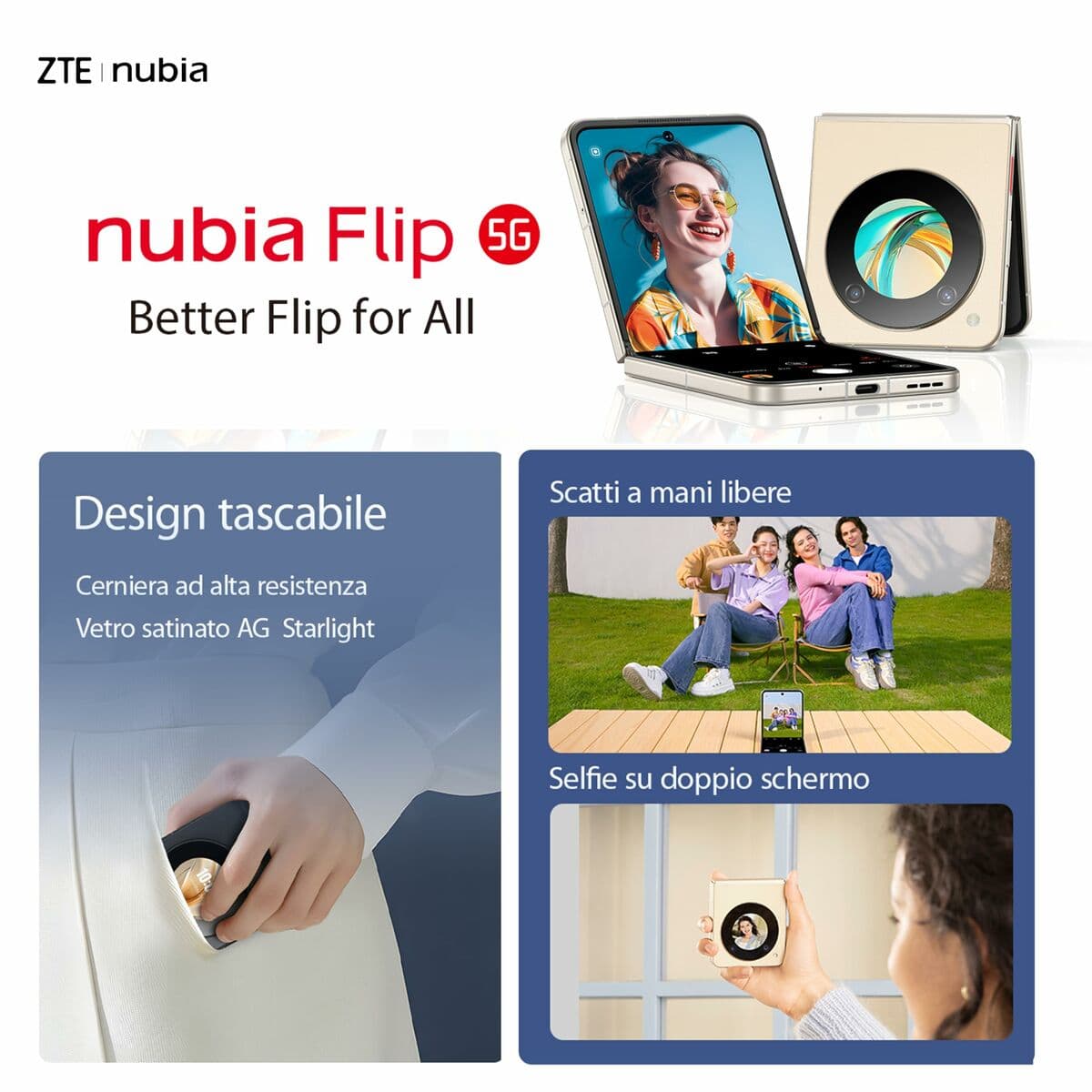 Smartphone ZTE NUBIA FLIP 6,9" Octa Core 8 GB RAM 256 GB Negru - Image 9