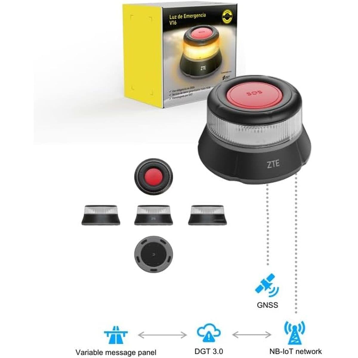 Segnalatore di emergenza V16 connesso DGT 3.0 ZTE E1 - Image 7