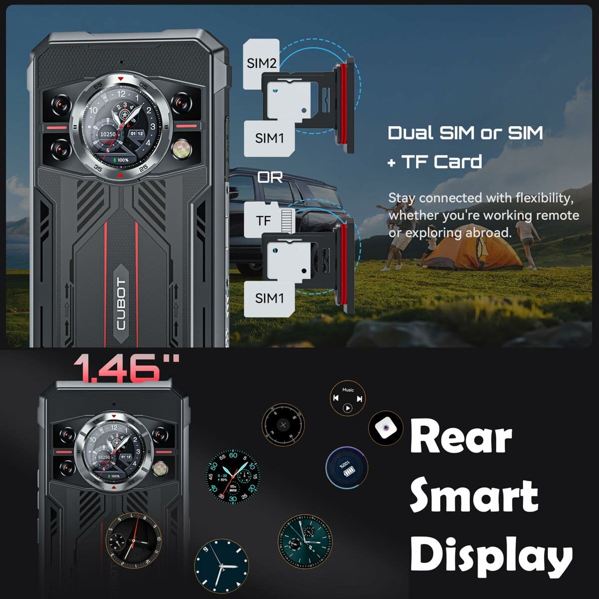 Smartphone Cubot KING KONG 11 16 GB RAM 256 GB Negro (Reacondicionado D) - Image 7