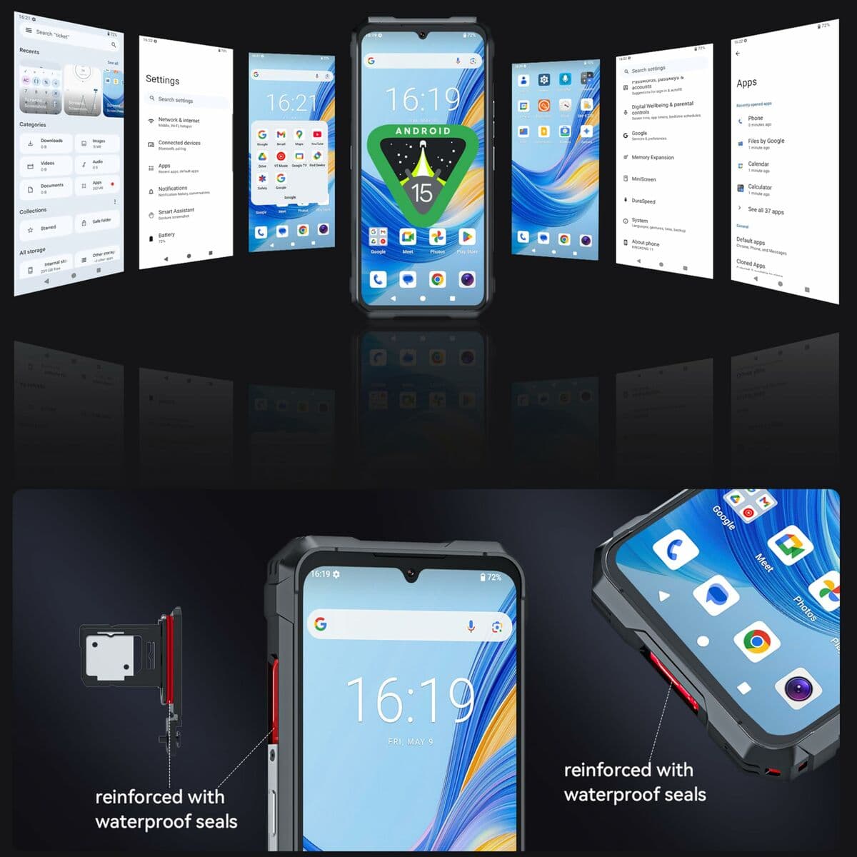 Smartphone Cubot KING KONG 11 16 GB RAM 256 GB Negro (Reacondicionado D) - Image 9