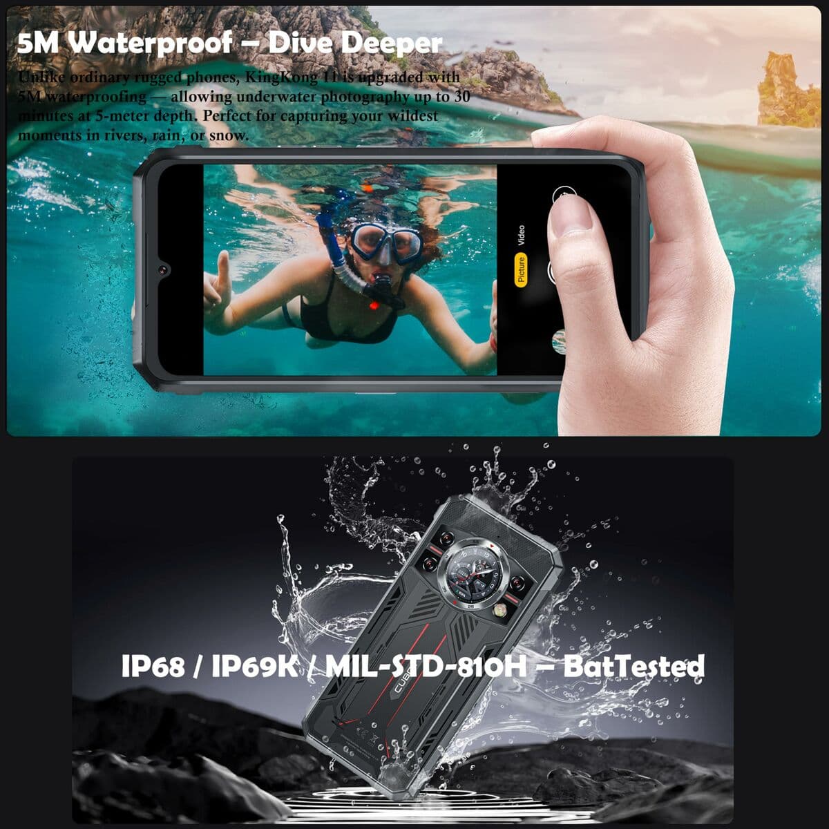 Smartphone Cubot KING KONG 11 16 GB RAM 256 GB Negro (Reacondicionado D) - Image 11