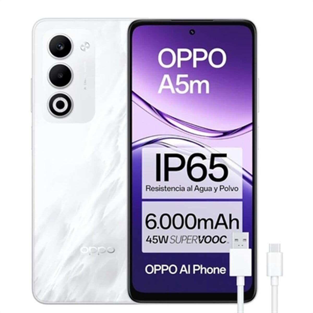 Smartphonei Oppo A5M WHITE 6,67" Octa Core 8 GB RAM 256 GB Bijela