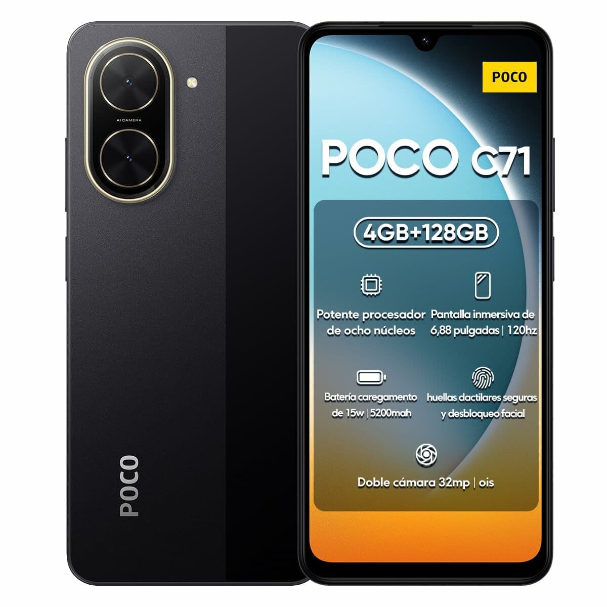 Smartphone Xiaomi POCO C71 6,88" Octa Core 4 GB RAM 128 GB Noir - Image 6