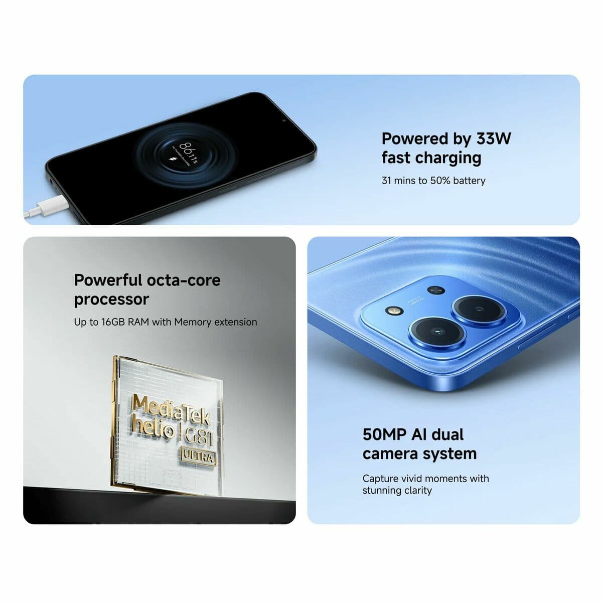 Smartphone Xiaomi Redmi 15C 6,9" Octa Core 4 GB RAM 256 GB Portocaliu - Image 6