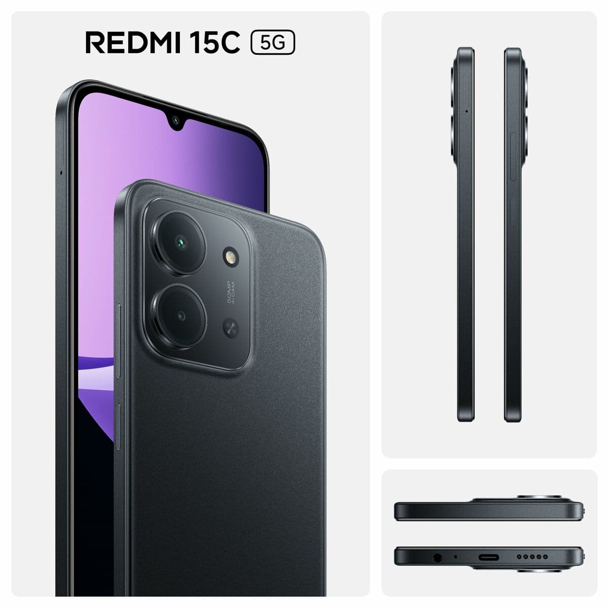 Smartphone Xiaomi REDMI 15C 5G 4-256 BK 6,9" Octa Core 4 GB RAM 256 GB Noir - Image 6