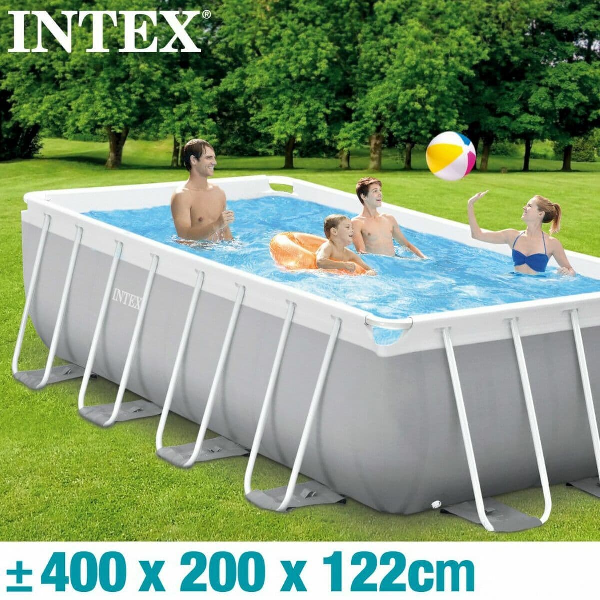 Piscina Desmontable Intex 8.418 l Rectangular 400 x 200 x 122 cm - Image 2