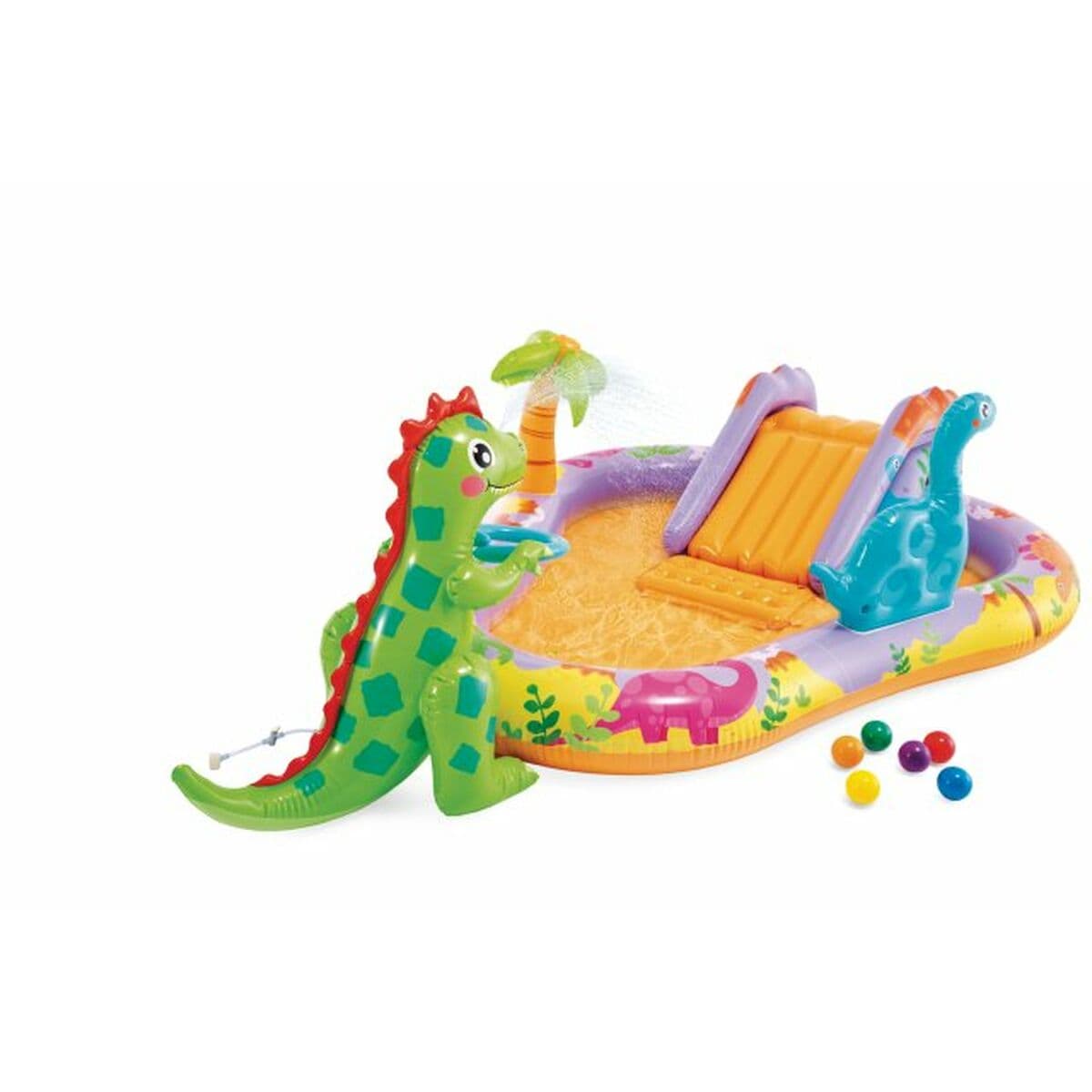 Piscina Gonfiabile per Bambini Intex Dino Park 201 x 157 x 69 cm - Image 4