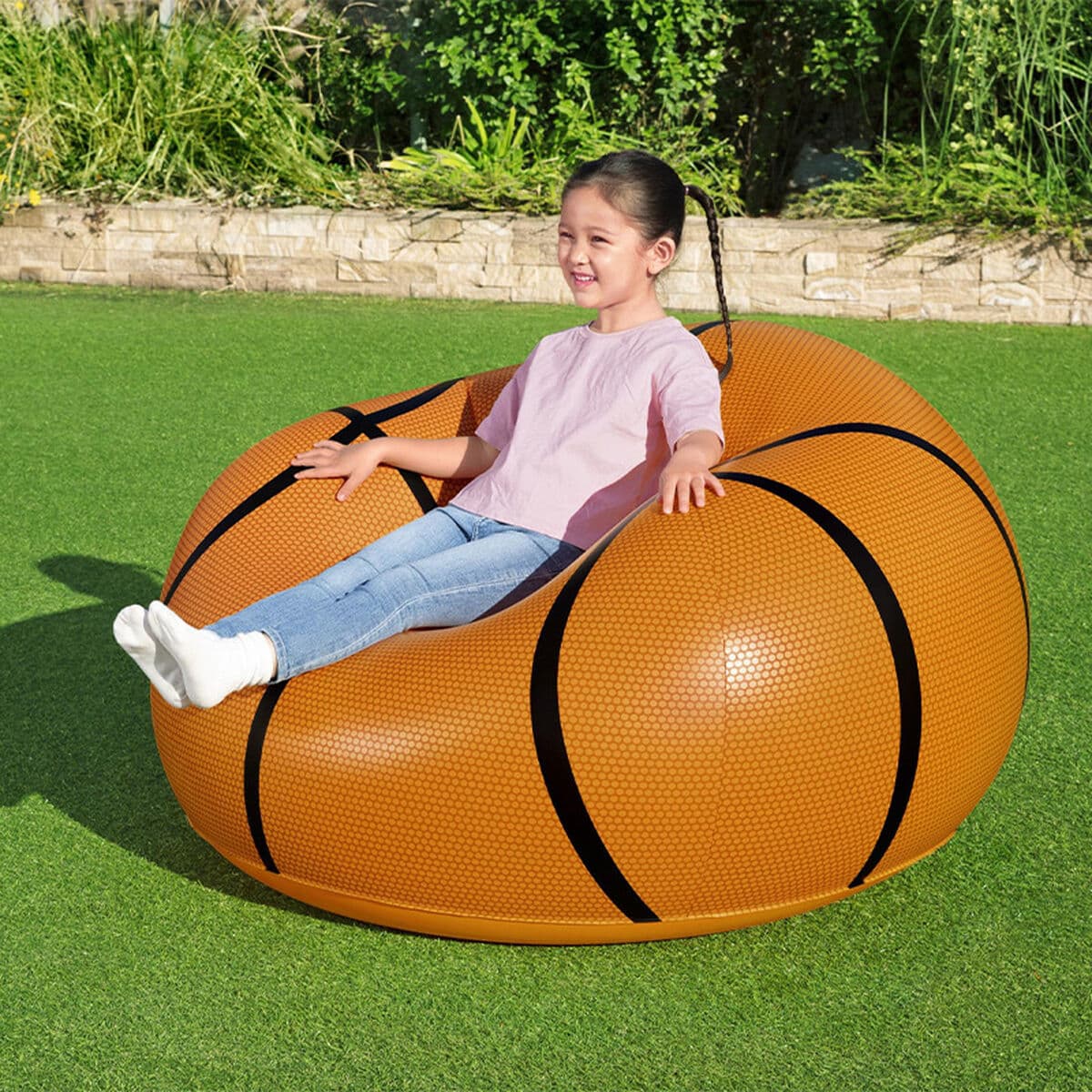 Piepūšamais baseina krēsls Bestway Oranžs 114 x 112 x 66 cm 112 x 114 x 66 cm Basketbols - Image 3