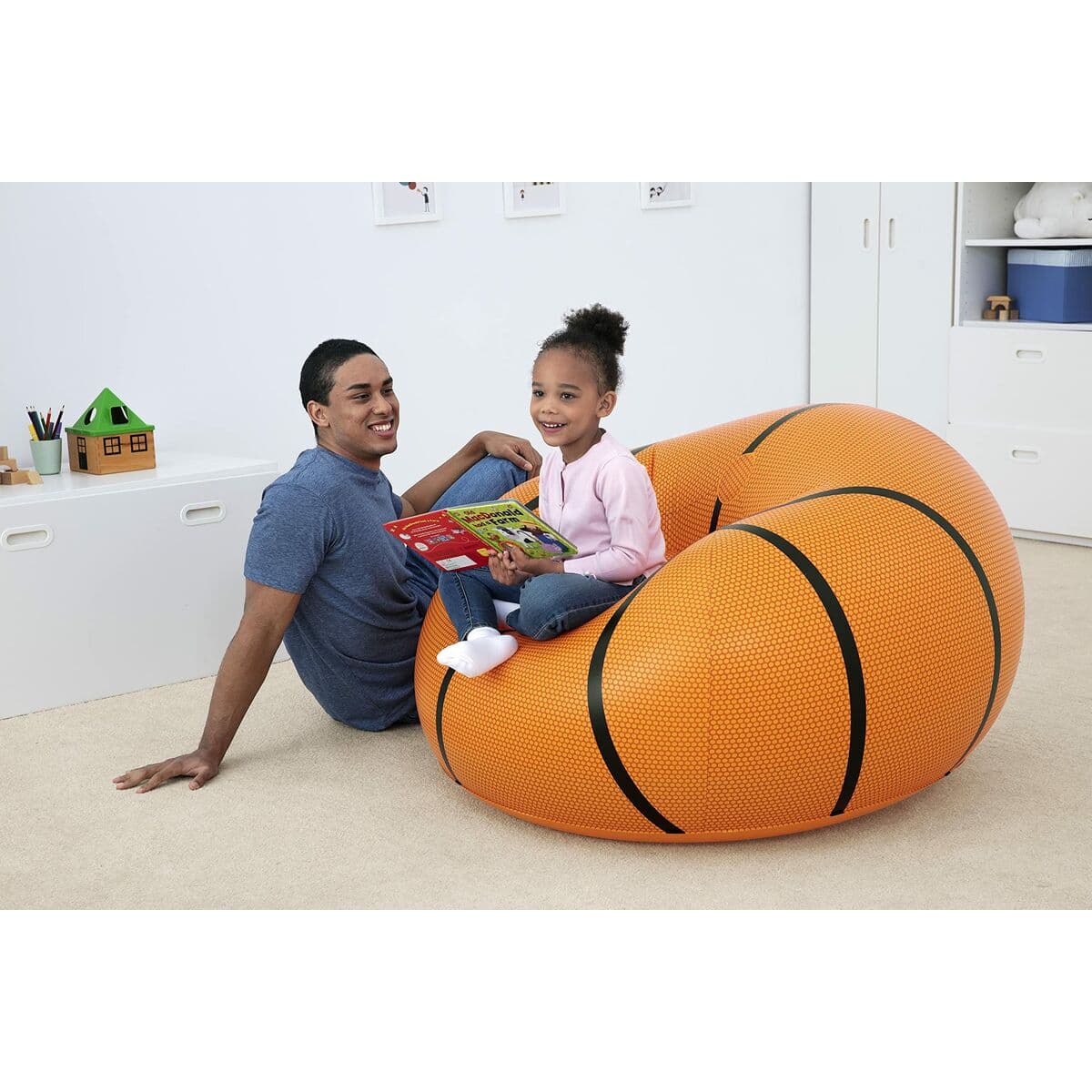 Piepūšamais baseina krēsls Bestway Oranžs 114 x 112 x 66 cm 112 x 114 x 66 cm Basketbols - Image 19