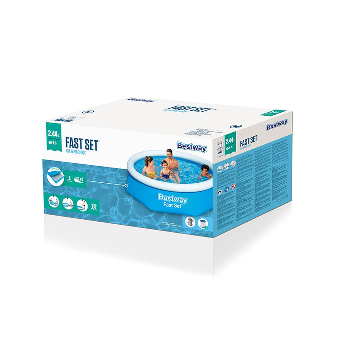 Bestway Piscina Hinchable Adulto Aro con Depurador 305x66 cm Jardin 57458 - Image 10