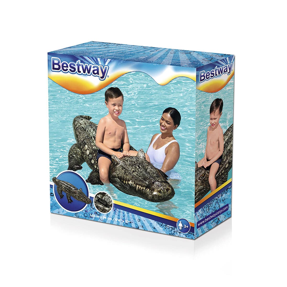 Figura na napuhavanje za bazen Bestway Krokodil 193 x 94 cm 78 x 184 x 38 cm - Image 2