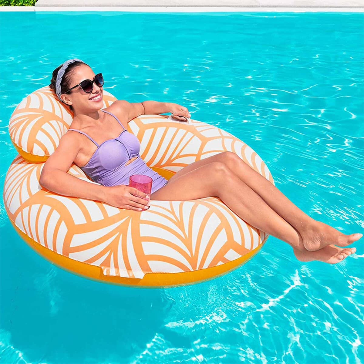 Bestway Sillon Hinchable Confort Deluxe con Respaldo y Asas 118x117 cm Playa y Piscina 43643 - Image 3