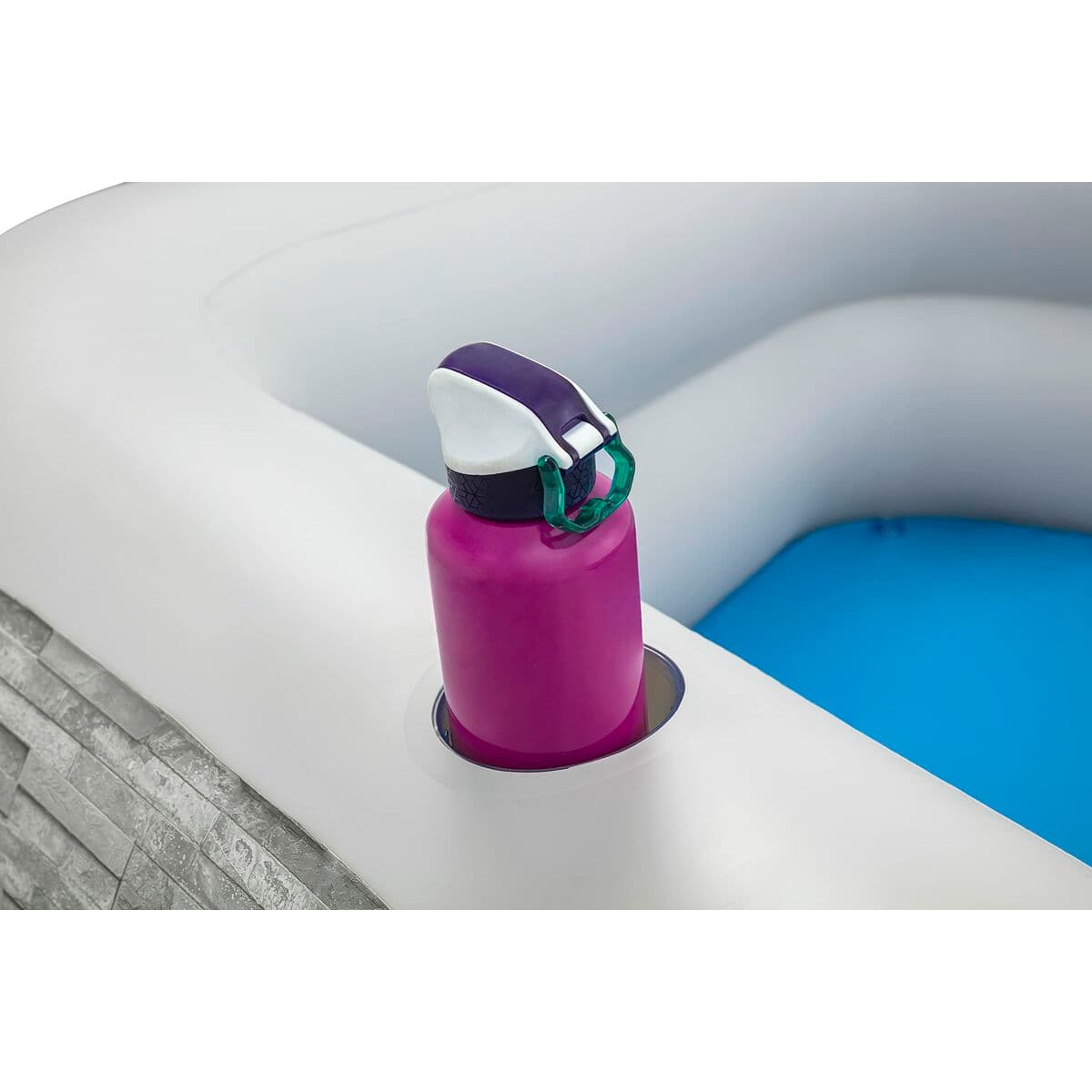 Bestway Uppblåsbar familjepool 213x206x53 cm +6 År Trädgård 54423 - Image 12