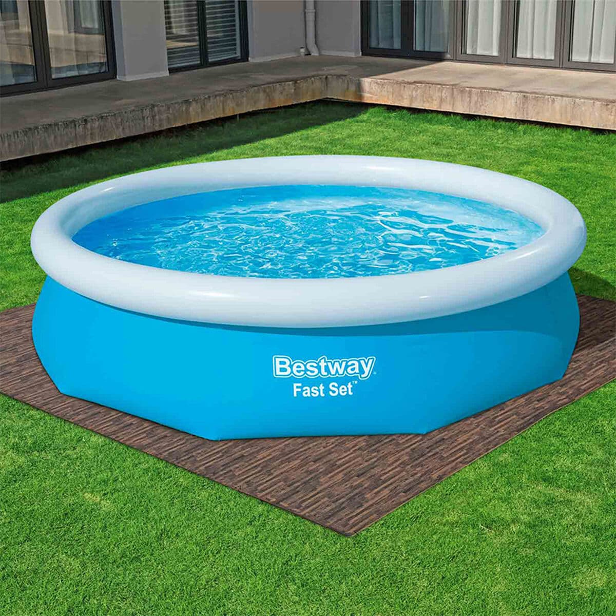 Bestway Suelo Piscina Foam Estilo Madera Retractil 12 Piezas 50x50 cm Jardin 58712 - Image 3