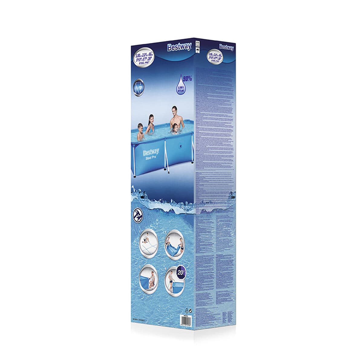 flyttbar pool Bestway 300 x 201 x 66 cm 201 x 300 x 66 cm - Image 2