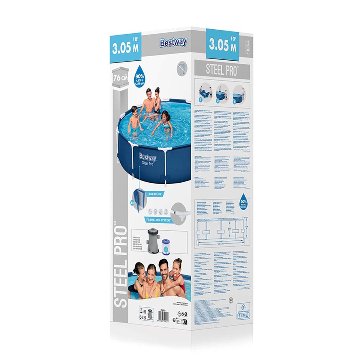 flyttbar pool Bestway 305 x 76 cm 305 x 305 x 76 cm - Image 4