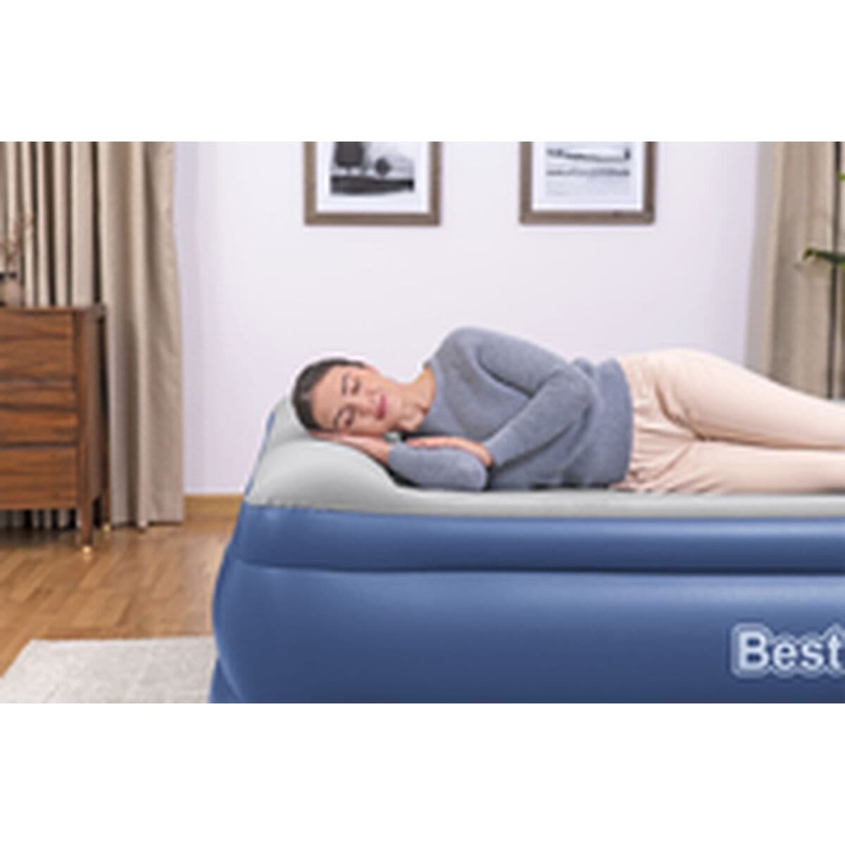 Bestway Podwójne Łóżko z Motorem 203x193x56 cm Nadmuchiwane i Campingowe 67692 - Image 7